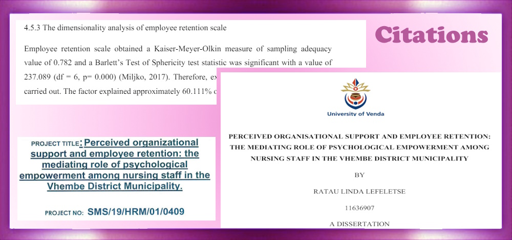 Exploratory factor analysis – KMO and Bartlett’s test.  Article: Perceived organisational support and employee retention: the mediating role of psychological empowerment among nursing staff in the Vhembe District Municipality 