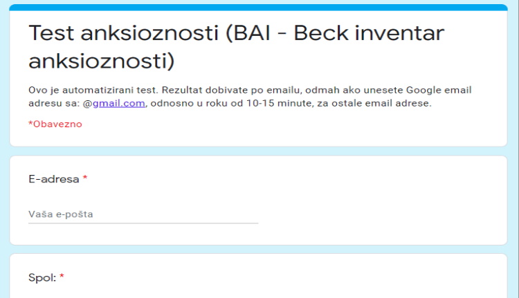 Angsttest (BAI – Beck Anxiety Inventory)