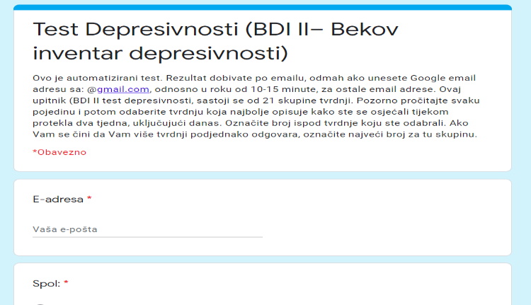 Depressionstest (BDI – Beck Depression Inventory)